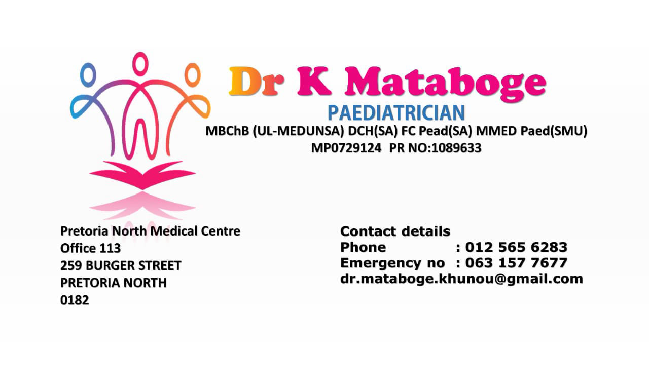 Dr K Mataboge Paediatrician